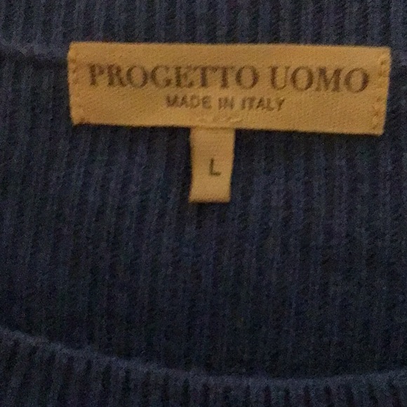 Men’s sweater Made in Italy Progetto Uomo Merino Wool Cashmere - Picture 2 of 8